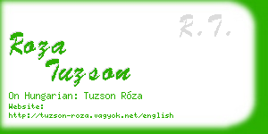 roza tuzson business card